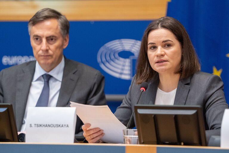 AFET Committee - Exchange of views with Sviatlana TSIKHANOUSKAYA, leader of democratic forces of Belarus and Sakharov Prize laureate 2020