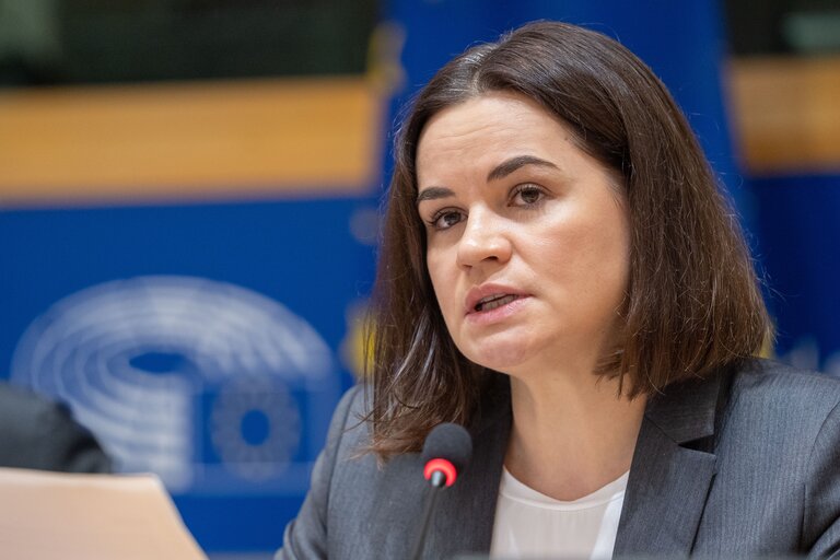 AFET Committee - Exchange of views with Sviatlana TSIKHANOUSKAYA, leader of democratic forces of Belarus and Sakharov Prize laureate 2020