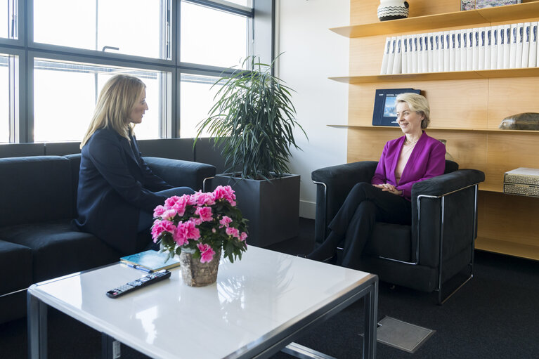 Roberta METSOLA, EP President meets with Ursula Von der LEYEN, EC President