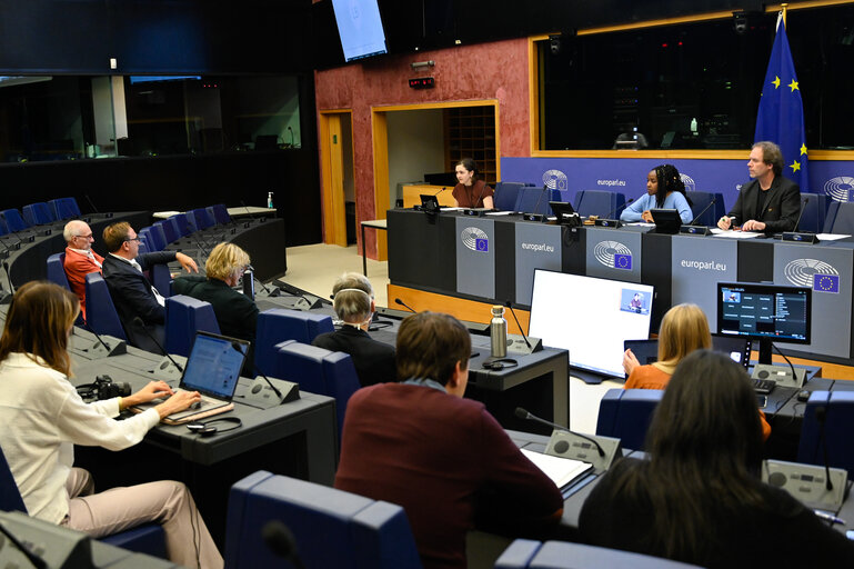 Fotagrafa 15: Meeting between ENVI MEPs, delegates of the EP delegation to COP27, and climate activist Elizabeth WATHUTI.