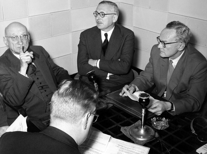 Interview on Radio - Plenary Session in Strasbourg - 1959