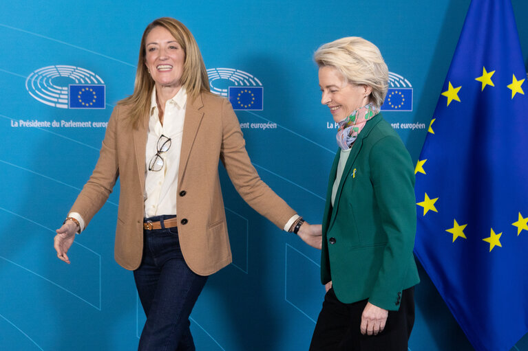 Roberta METSOLA, EP President meets with Ursula Von der LEYEN, EC President.