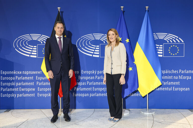 Roberta METSOLA welcomes Alexander DE CROO, Belgian Prime Minister