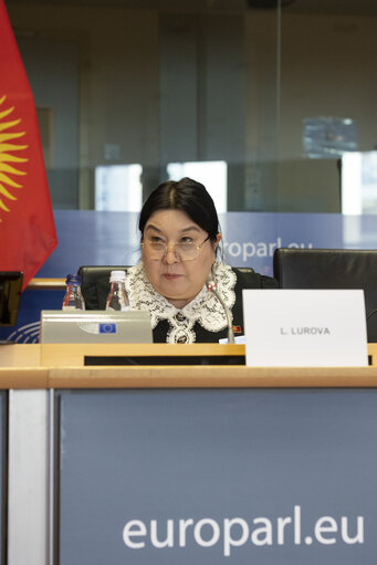 Fotografija 2: The delegation of Kyrgyzstan meeting - Political situation in Kyrgyzstan and the European Union and overall bilateral relations between the European Parliament since the 14th PCC, with focus on impact of the Russian war against Ukraine.