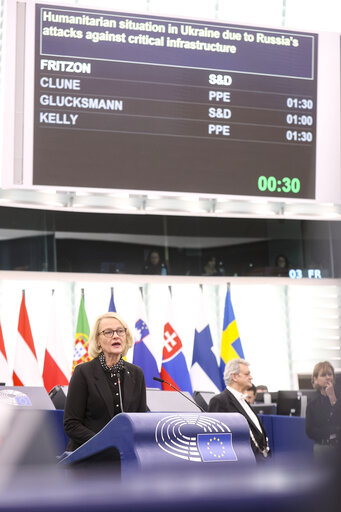 Foto 15: EP Plenary session - The humanitarian situation in Ukraine due to Russia’s attacks against critical infrastructure and civilian areas