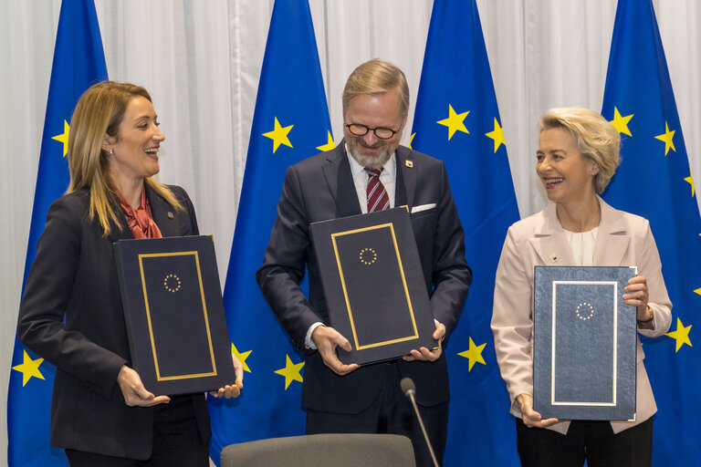 European Council - Signing ceremony of the European Declaration on digital rights and principles for the digital decade and the EU Legislative Priorities for 2023 and 2024 - Joint Declaration of the European Parliament, the Council of the European Union and the European Commission..