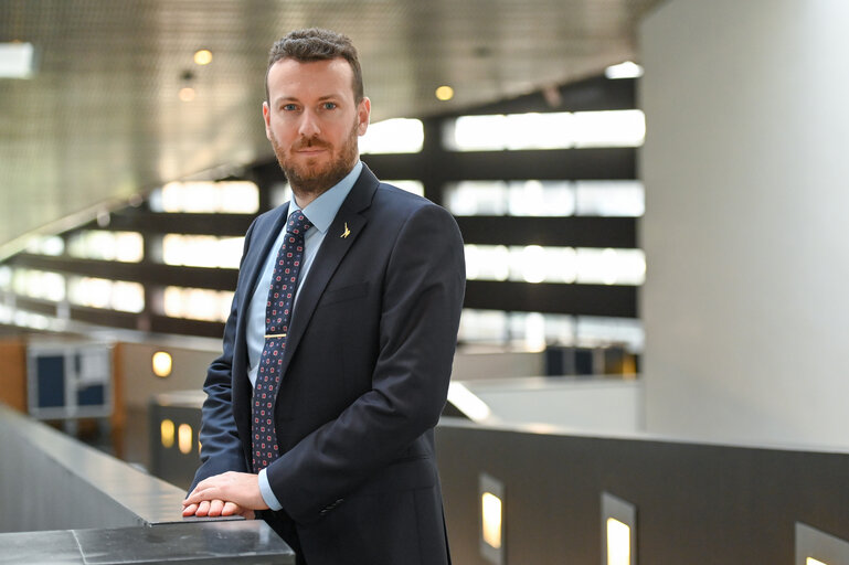 Photo 1: Matteo GAZZINI in the EP in Strasbourg