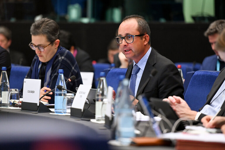 Photo 3: CCC meeting - Exchange of views with Jessika ROSWALL, Swedish Minister for EU Affairs