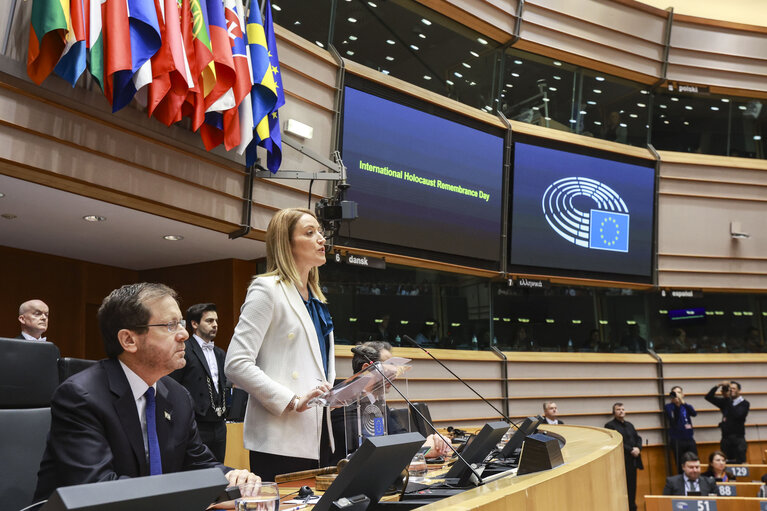 Fotogrāfija 18: EP Plenary session - International Holocaust Remembrance Day.Formal Address by Isaac HERZOG, President of Israel