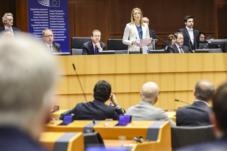 Fotogrāfija 14: EP Plenary session - International Holocaust Remembrance Day.Formal Address by Isaac HERZOG, President of Israel