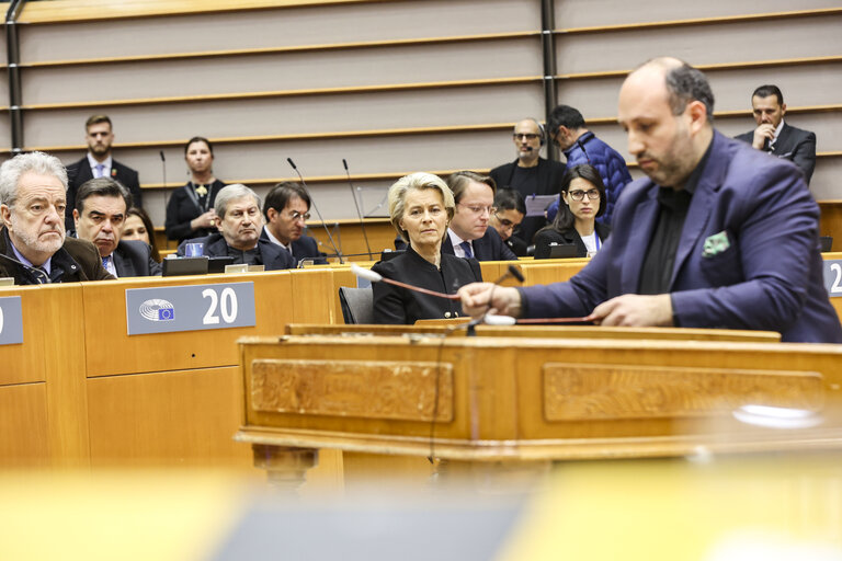 Fotogrāfija 7: EP Plenary session - International Holocaust Remembrance Day.Formal Address by Isaac HERZOG, President of Israel