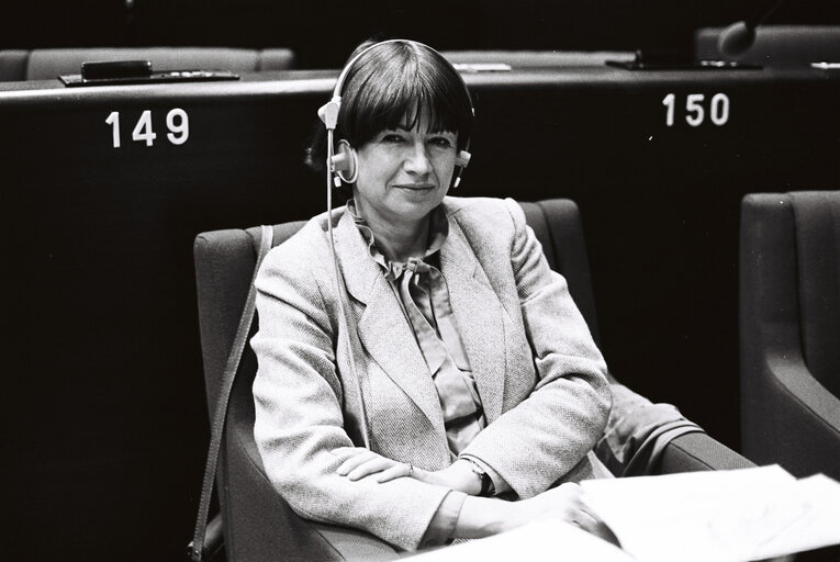 Mechthild von ALEMANN during a plenary session in Strasbourg, December 1983.