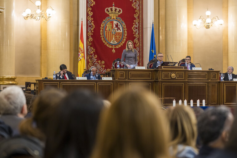 Official visit by Roberta METSOLA, EP President to Spain - Ceremony of the Senate marking International Holocaust Remembrance Day