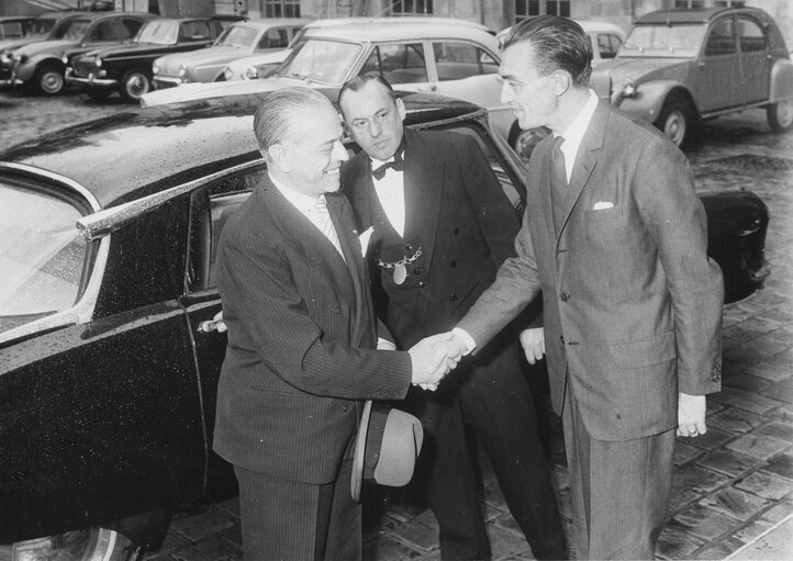 President Gaetano MARTINO visit Jacques CHABAN-DELMAS, in Paris, France, July 10, 1962..