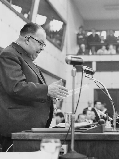 Jean FOHRMANN during a session in Strasbourg, France, March 29, 1962.