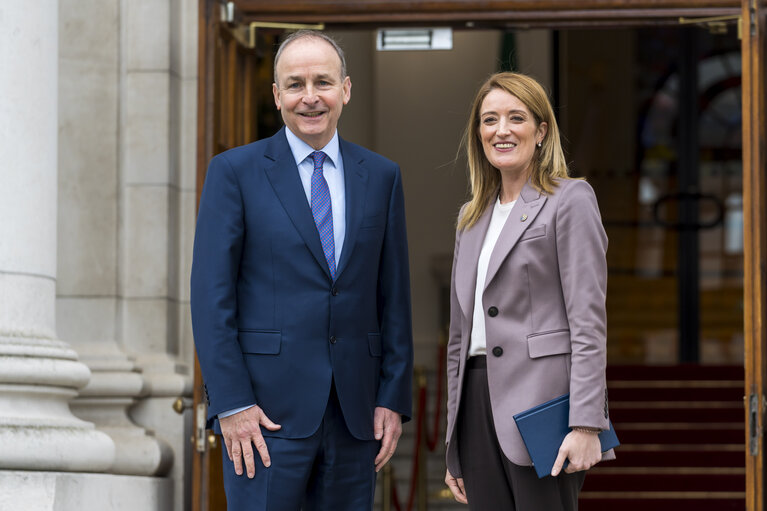 Official visit by Roberta METSOLA, EP President, to Dublin - Meeting with Micheál MARTIN, Minister for Foreign Affairs