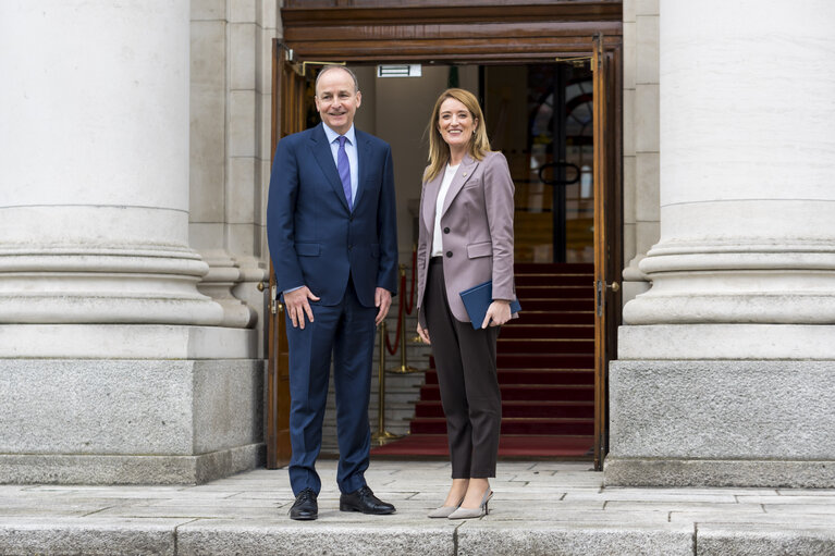 Official visit by Roberta METSOLA, EP President, to Dublin - Meeting with Micheál MARTIN, Minister for Foreign Affairs