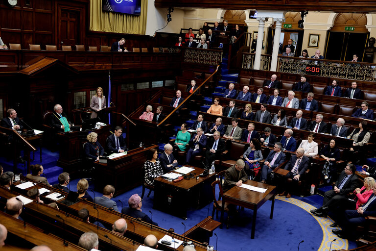 Fotografi 2: Official visit by Roberta METSOLA, EP President, to Dublin - Address by Roberta METSOLA, EP President, to a joint session of the Oireachtas