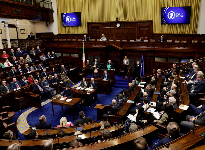 Foto 8: Official visit by Roberta METSOLA, EP President, to Dublin - Address by Roberta METSOLA, EP President, to a joint session of the Oireachtas