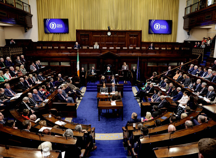 Foto 7: Official visit by Roberta METSOLA, EP President, to Dublin - Address by Roberta METSOLA, EP President, to a joint session of the Oireachtas