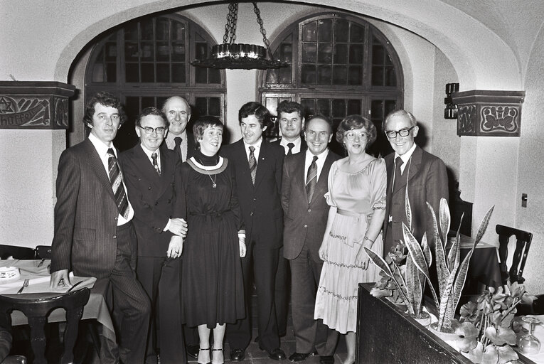 Fine Gael (Christian Democrat) party dinner, Au Romain, Strasbourg, in 1979