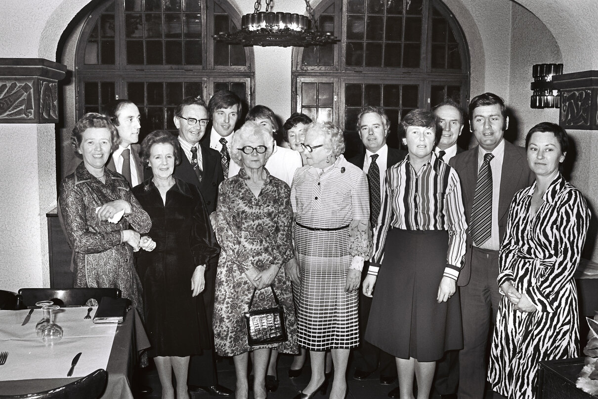 Fine Gael (Christian Democrat) party dinner, Au Romain, Strasbourg, in 1979