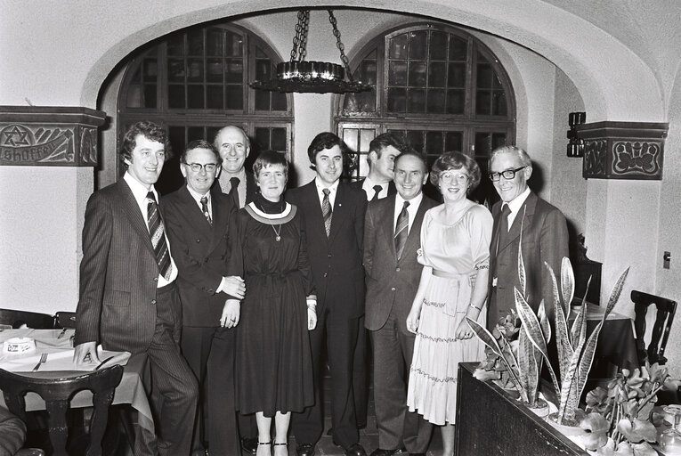 Fine Gael (Christian Democrat) party dinner, Au Romain, Strasbourg, in 1979