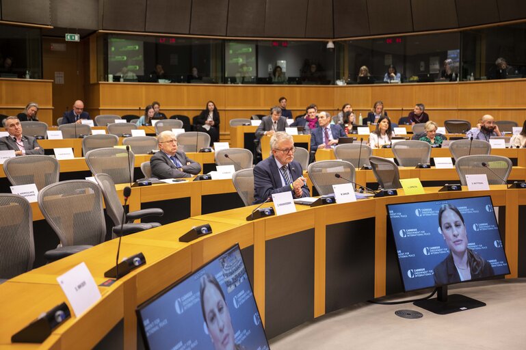 Φωτογραφία 1: SEDE subcommittee - Hearing on Enhancing EU support for Ukraine: conditions for the European Peace Facility and replenishing capabilities through joint procurement to efficiently enhance military support to Ukraine and the European Defence Technological and Industrial Base