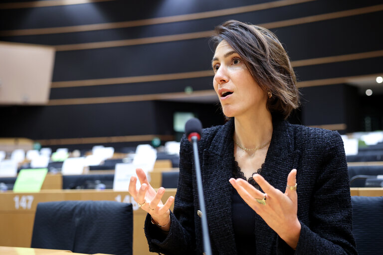 Photo 1: Valerie Hayer in the EP in Brussels