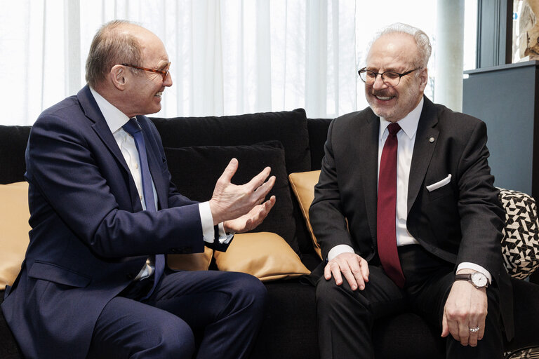 Fotogrāfija 16: Othmar KARAS welcomes  Egils LEVITS, Latvian President