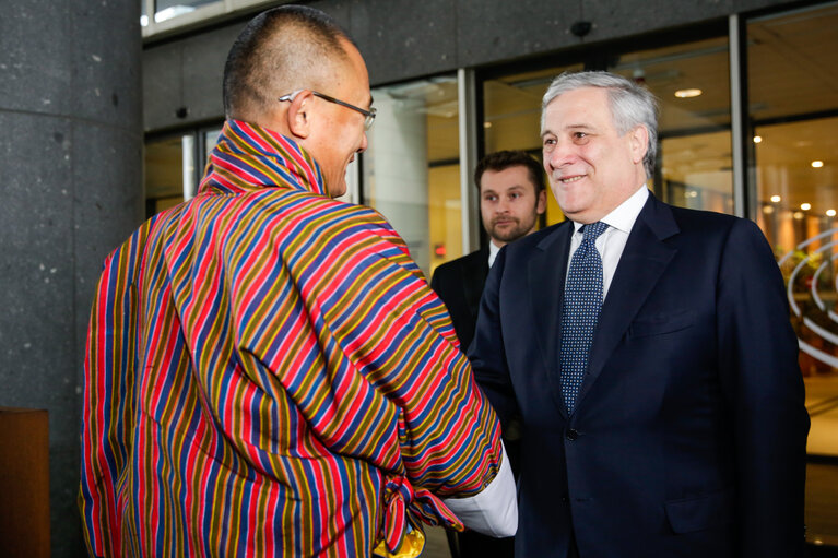 Photo 7: Visit of the prime minister of Bhutan. Official welcome.