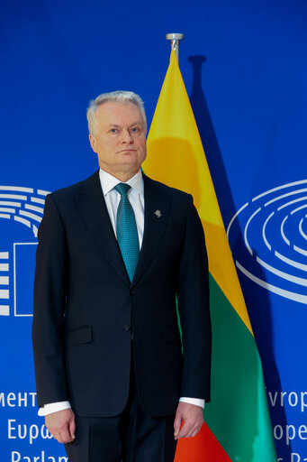 Fotografija 8: Roberta METSOLA, EP President meets with Gitanas NAUSEDA, President of Lithuania