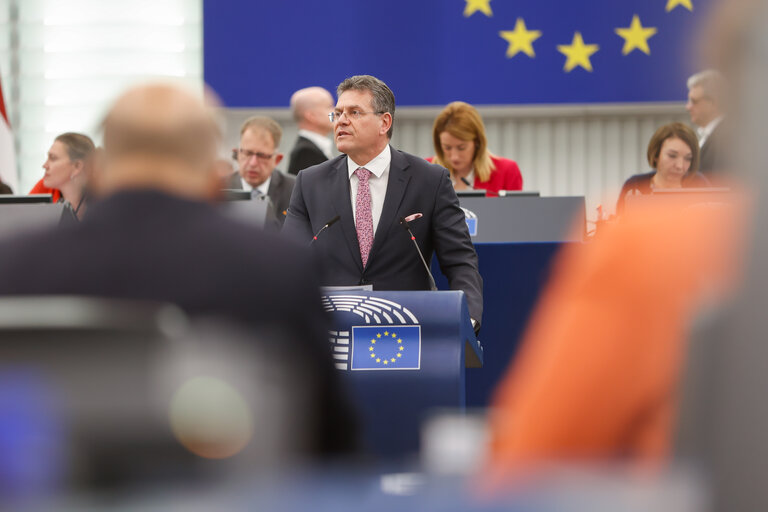 Fotografia 5: EP Plenary session - Conclusions of the Special European Council meeting of 9 February and preparation of the European Council meeting of 23-24 March 2023