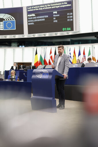 Photo 9: EP Plenary session - Lack of actions taken by the Commission in the context of the duty of sincere and loyal cooperation