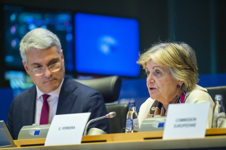 Fotografie 3: EMPL Committee - Exchange of views with Elisa Ferreira, Commissioner for Cohesion and Reforms