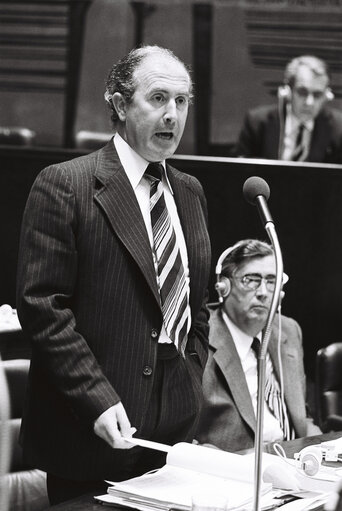 Richard BURKE during a plenary session in Luxembourg, September 1978.