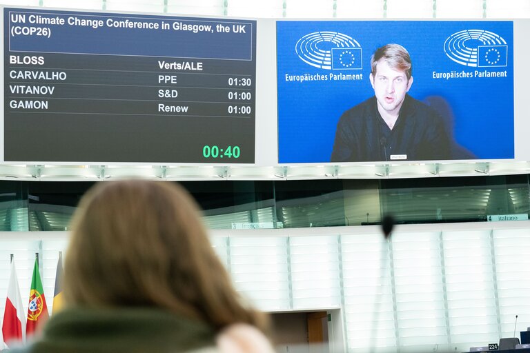 Valokuva 31: EP Plenary session - UN Climate Change Conference in Glasgow, the UK (COP26)