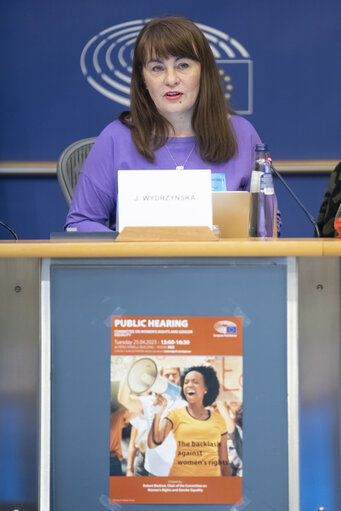 Photo 9 : FEMM hearing backlash against women's rights