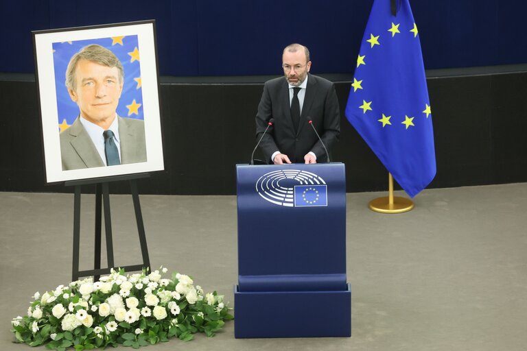 Foto 41: Memorial ceremony for President David Maria Sassoli