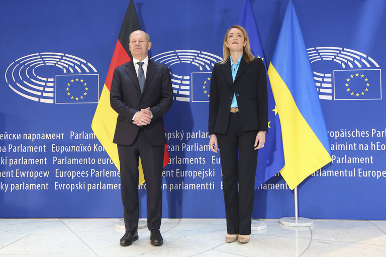 Fotó 18: Roberta METSOLA, EP President meets with Olaf SCHOLZ, German Federal Chancellor