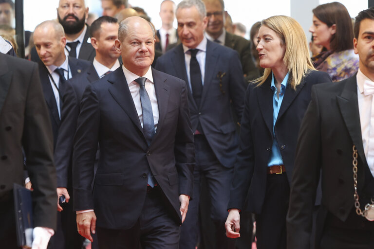 Valokuva 11: Roberta METSOLA, EP President meets with Olaf SCHOLZ, German Federal Chancellor