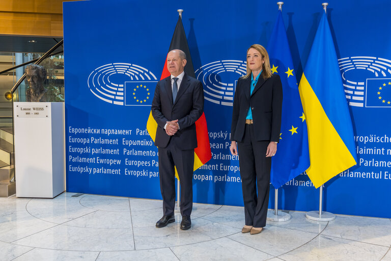 Fotó 4: Roberta METSOLA, EP President meets with Olaf SCHOLZ, German Federal Chancellor