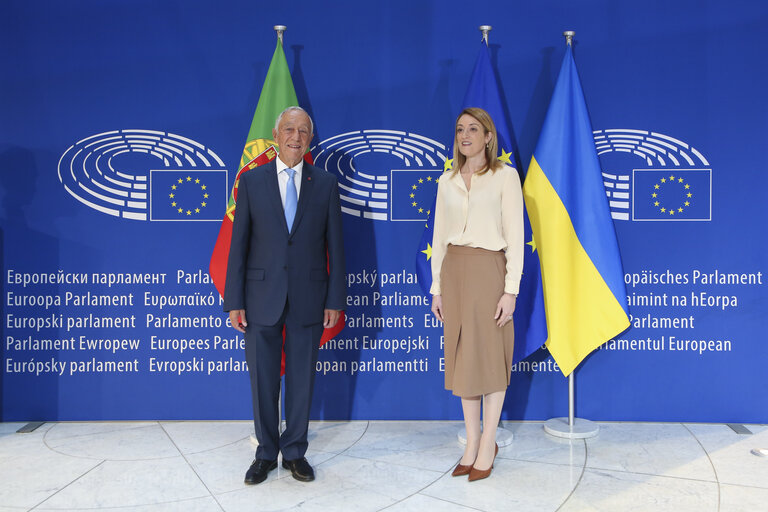 Zdjęcie 34: Roberta METSOLA, EP President meets with Marcelo Rebelo de Sousa, President of Portugal