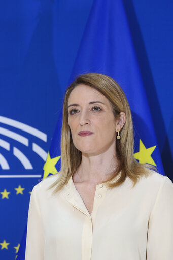 Zdjęcie 33: Roberta METSOLA, EP President meets with Marcelo Rebelo de Sousa, President of Portugal