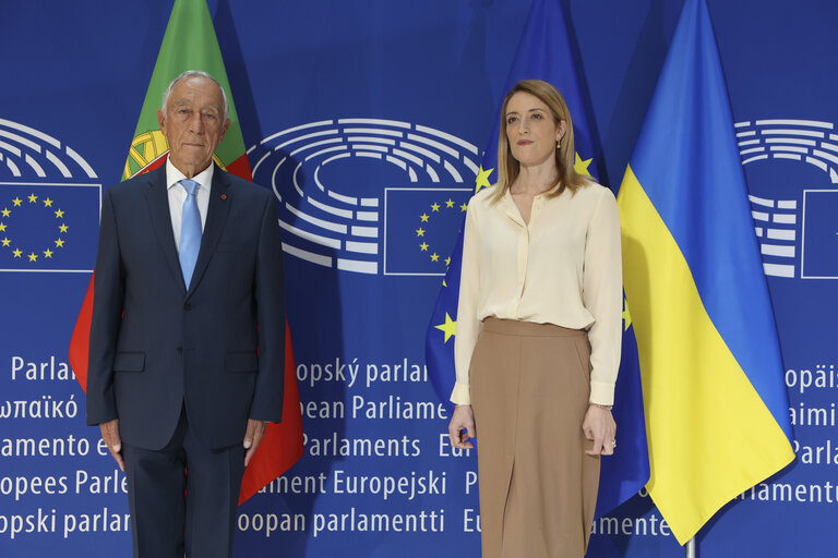 Zdjęcie 15: Roberta METSOLA, EP President meets with Marcelo Rebelo de Sousa, President of Portugal