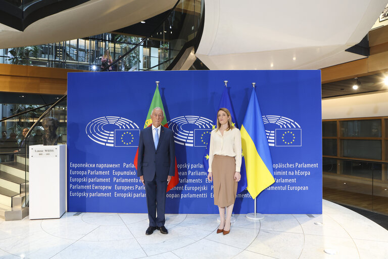 Zdjęcie 18: Roberta METSOLA, EP President meets with Marcelo Rebelo de Sousa, President of Portugal