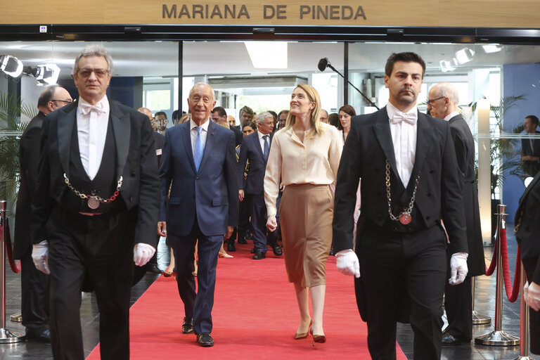 Zdjęcie 25: Roberta METSOLA, EP President meets with Marcelo Rebelo de Sousa, President of Portugal