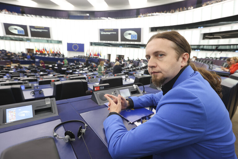 Fotografi 5: Lukasz KOHUT in the EP in Strasbourg