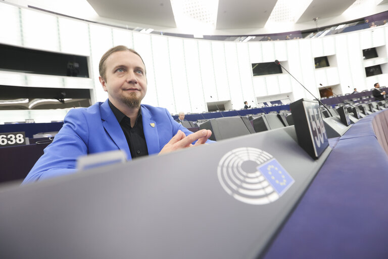 Foto 6: Lukasz KOHUT in the EP in Strasbourg