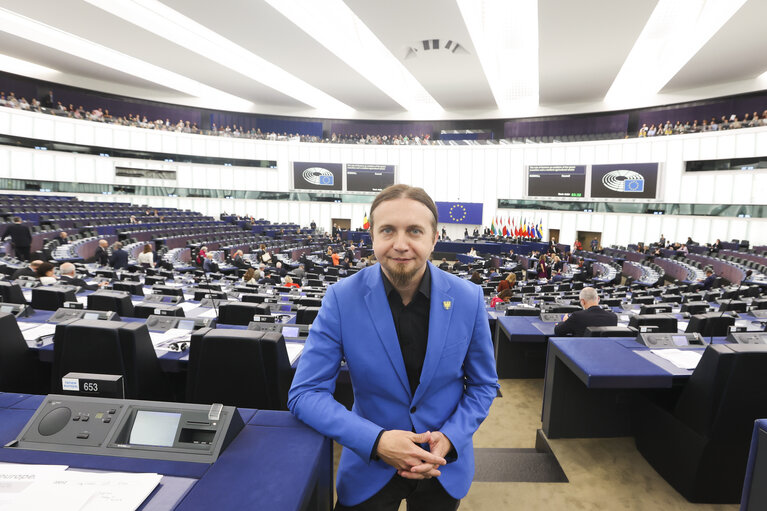 Fotografi 13: Lukasz KOHUT in the EP in Strasbourg